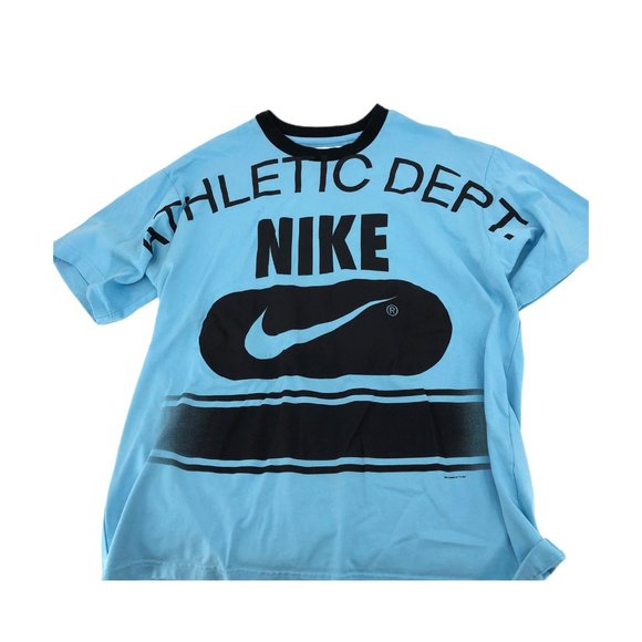 Nike Blue and Black Classic Sports T-ShirtMen's XL